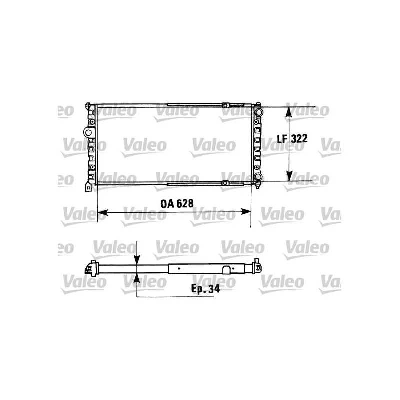 Radiateur, refroidissement du moteur VALEO 730945