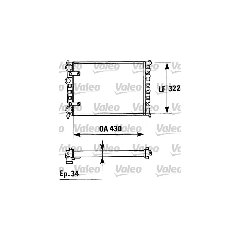 Radiateur, refroidissement du moteur VALEO 730946