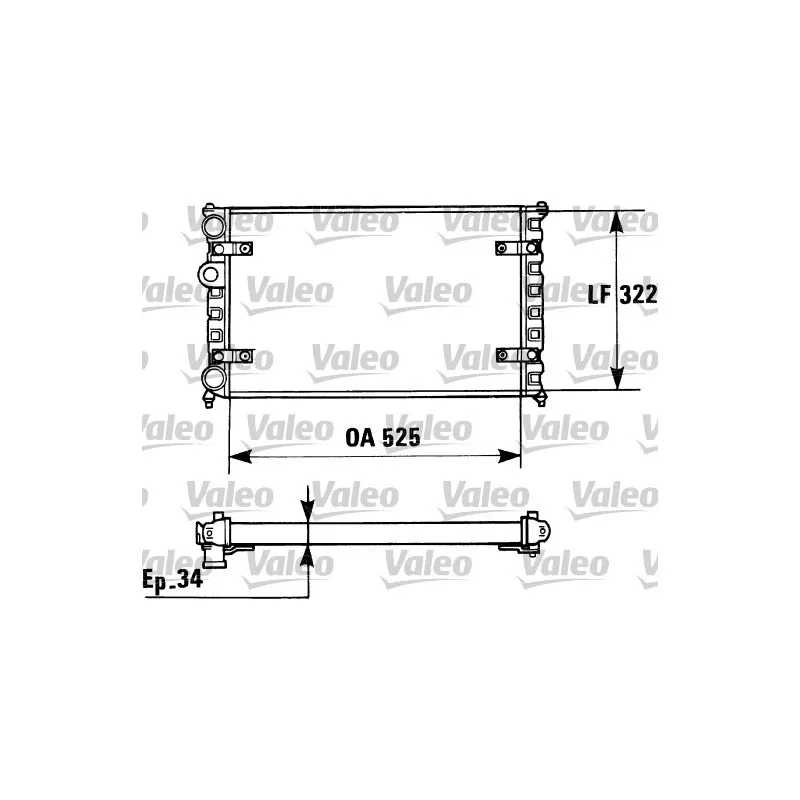 Radiateur, refroidissement du moteur VALEO 730947