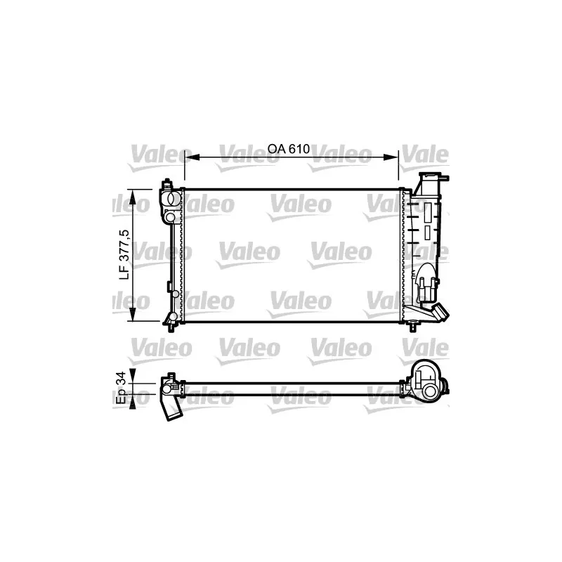 Radiateur, refroidissement du moteur VALEO 730983
