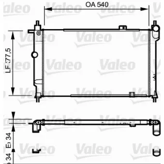 Radiateur, refroidissement du moteur VALEO 730993
