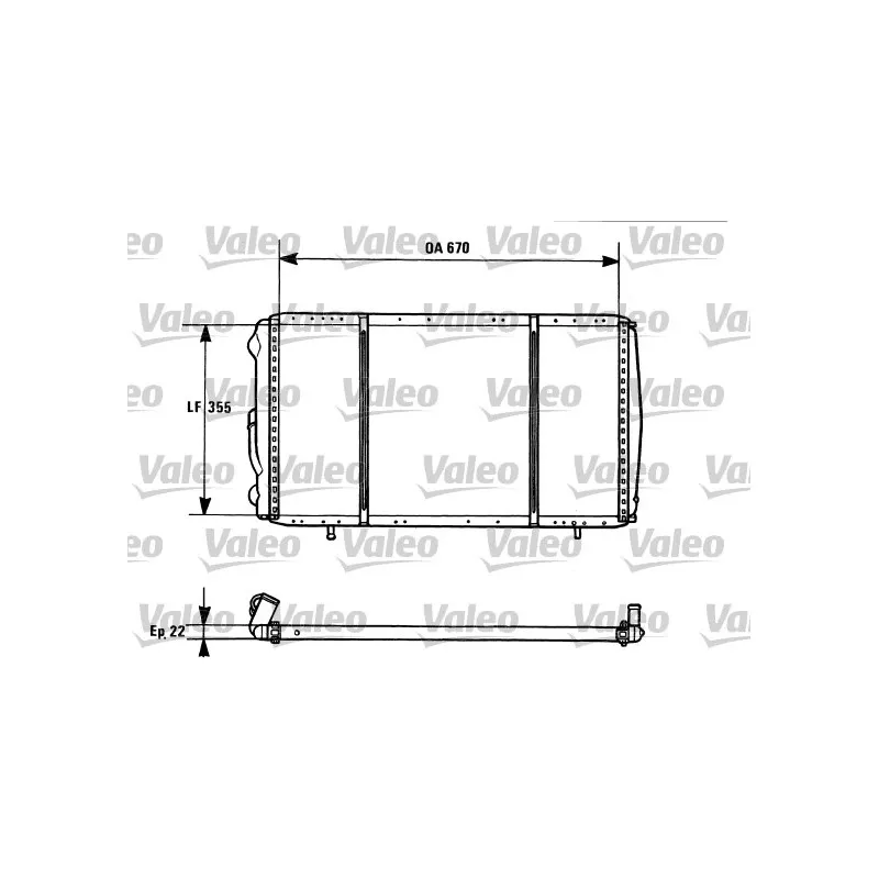 Radiateur, refroidissement du moteur VALEO 731016