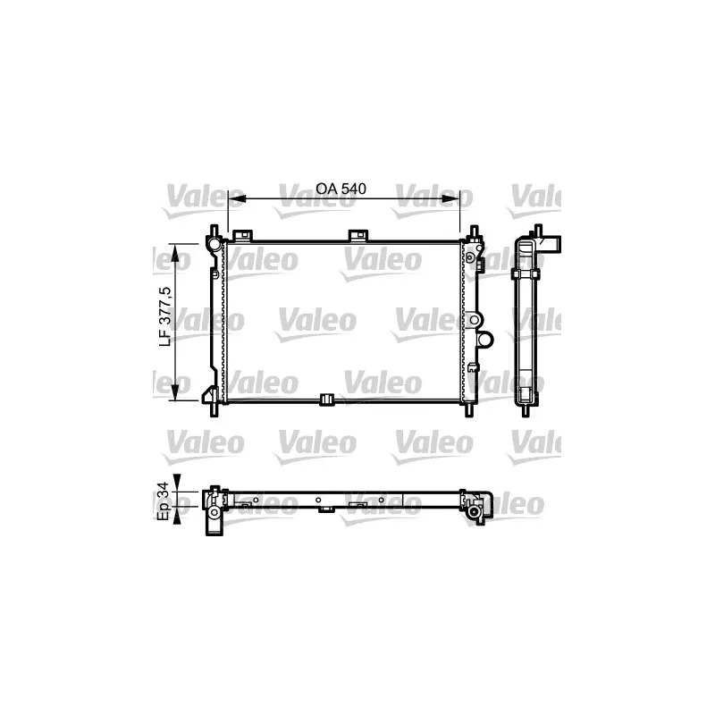 Radiateur, refroidissement du moteur VALEO 731022