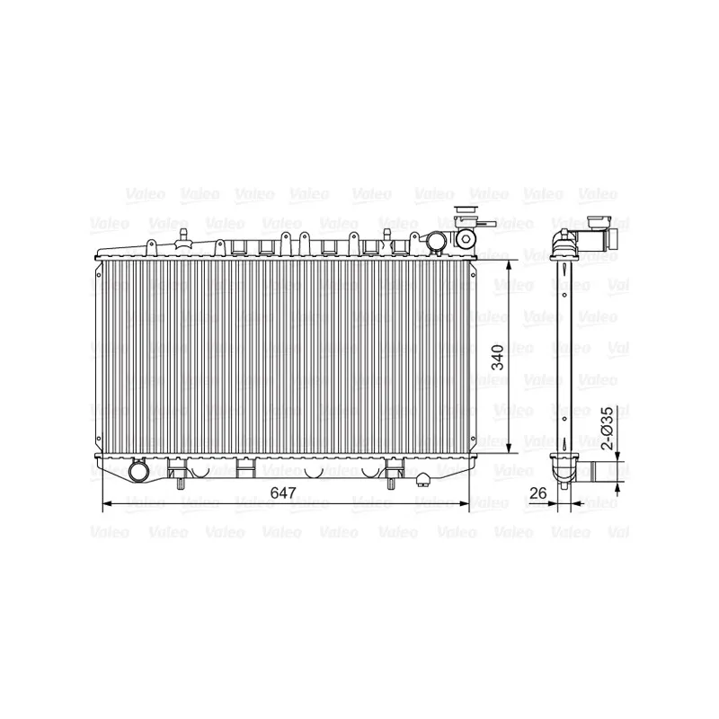 Radiateur, refroidissement du moteur VALEO 731090