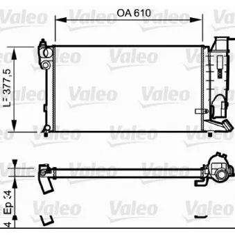 Radiateur, refroidissement du moteur VALEO 731176