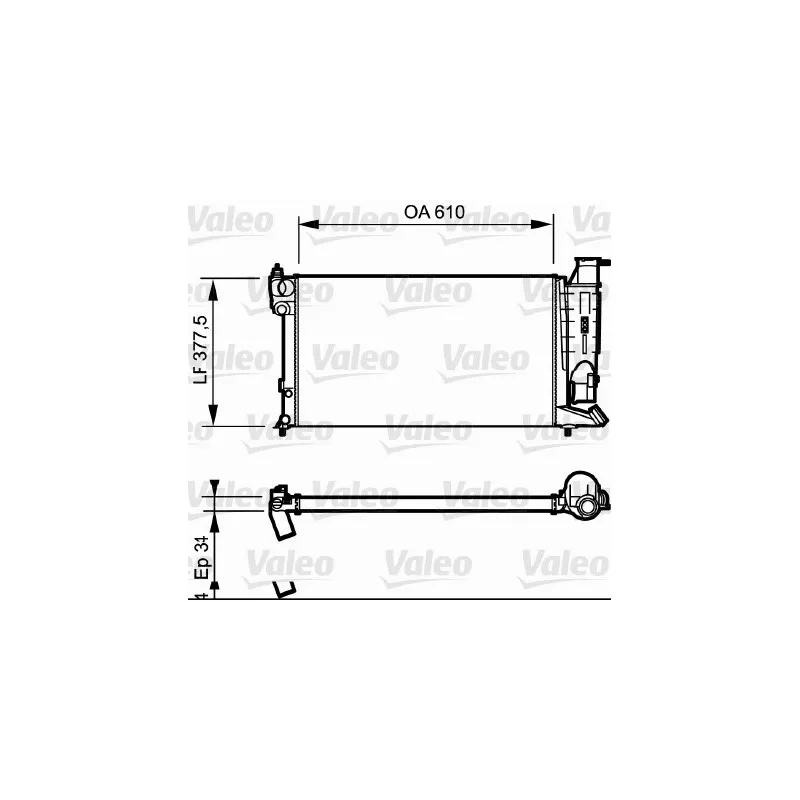 Radiateur, refroidissement du moteur VALEO 731180