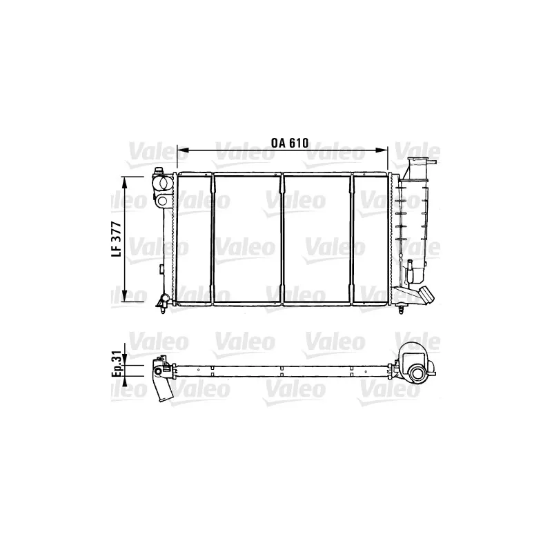 Radiateur, refroidissement du moteur VALEO 731181