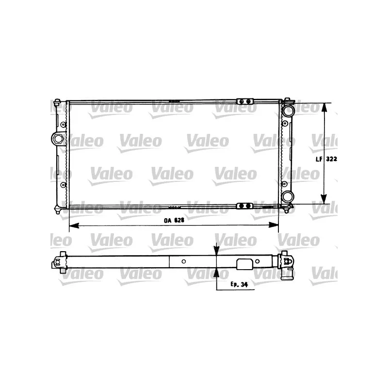 Radiateur, refroidissement du moteur VALEO 731266