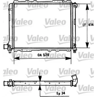 Radiateur, refroidissement du moteur VALEO 731282
