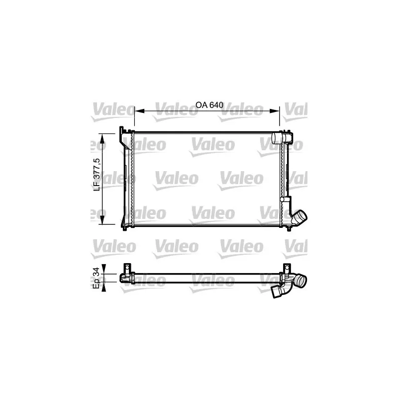 Radiateur, refroidissement du moteur VALEO 731289