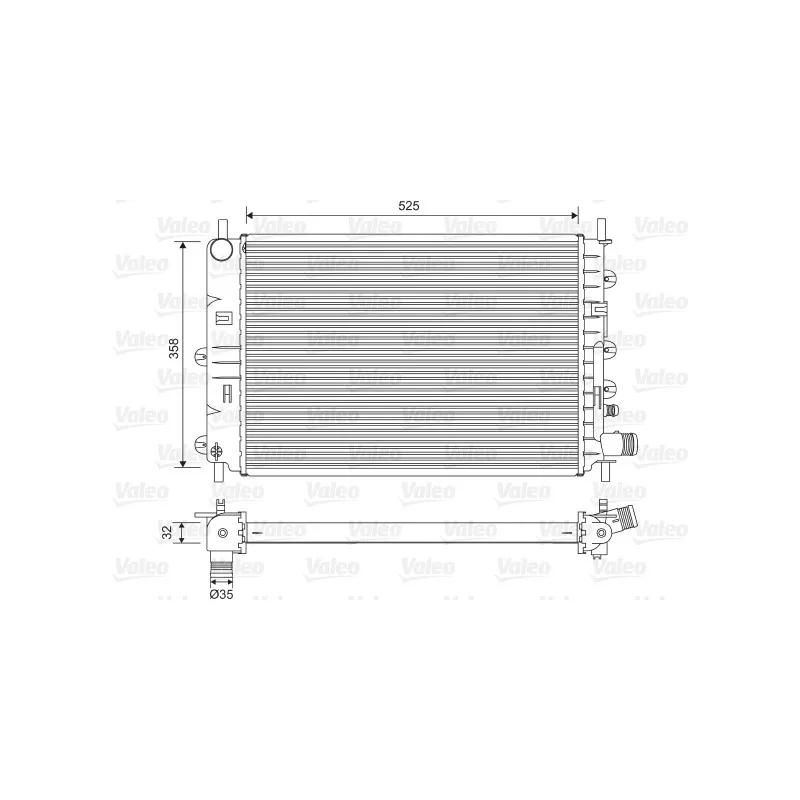 Radiateur, refroidissement du moteur VALEO 731300