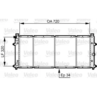 Radiateur, refroidissement du moteur VALEO 731411