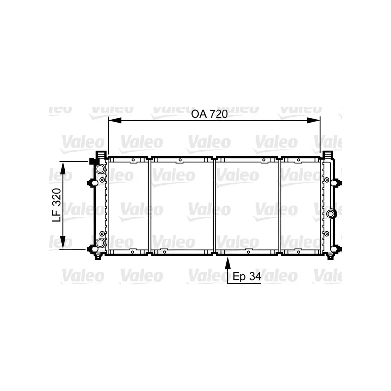 Radiateur, refroidissement du moteur VALEO 731411