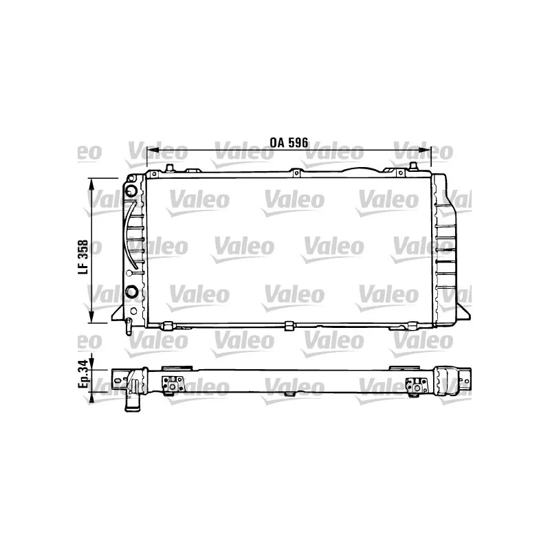 Radiateur, refroidissement du moteur VALEO 731422