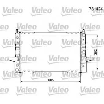Radiateur, refroidissement du moteur VALEO 731424