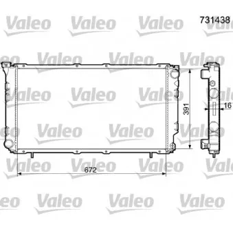 Radiateur, refroidissement du moteur VALEO 731438