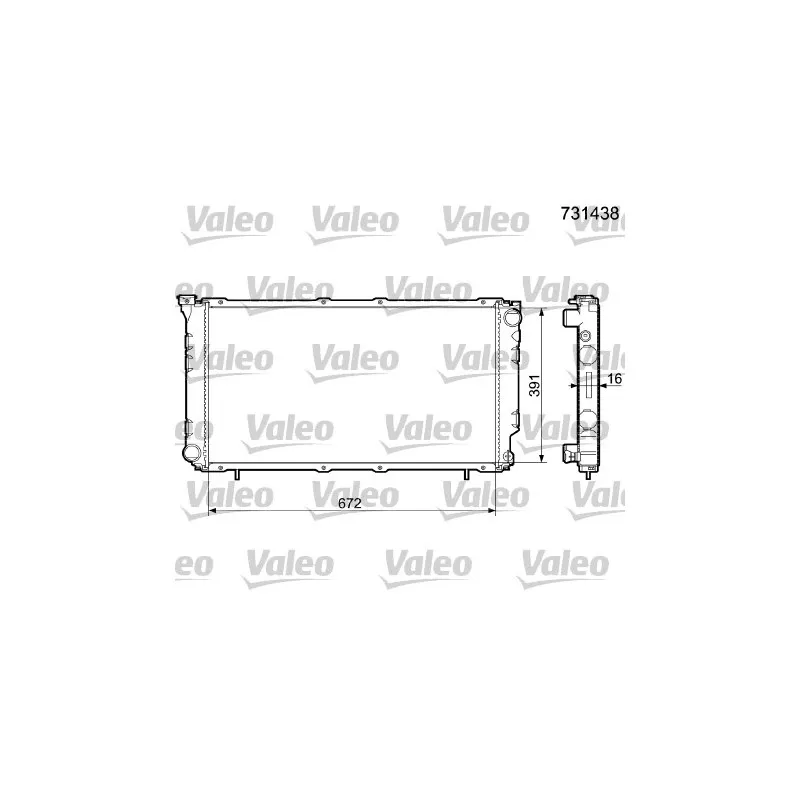 Radiateur, refroidissement du moteur VALEO 731438