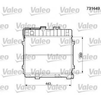 Radiateur, refroidissement du moteur VALEO 731449