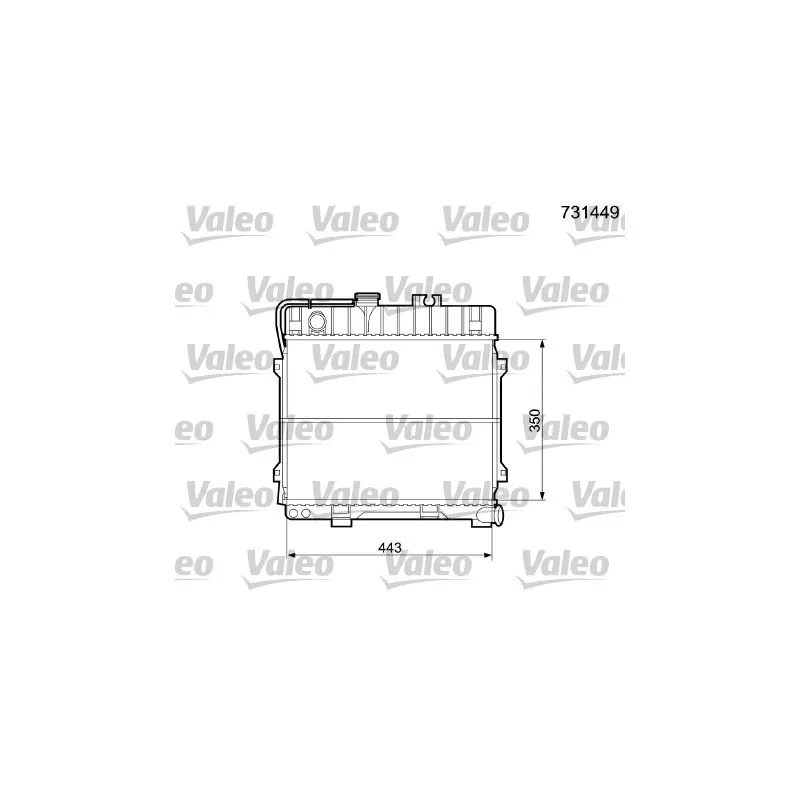 Radiateur, refroidissement du moteur VALEO 731449