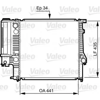 Radiateur, refroidissement du moteur VALEO 731512