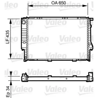Radiateur, refroidissement du moteur VALEO 731523