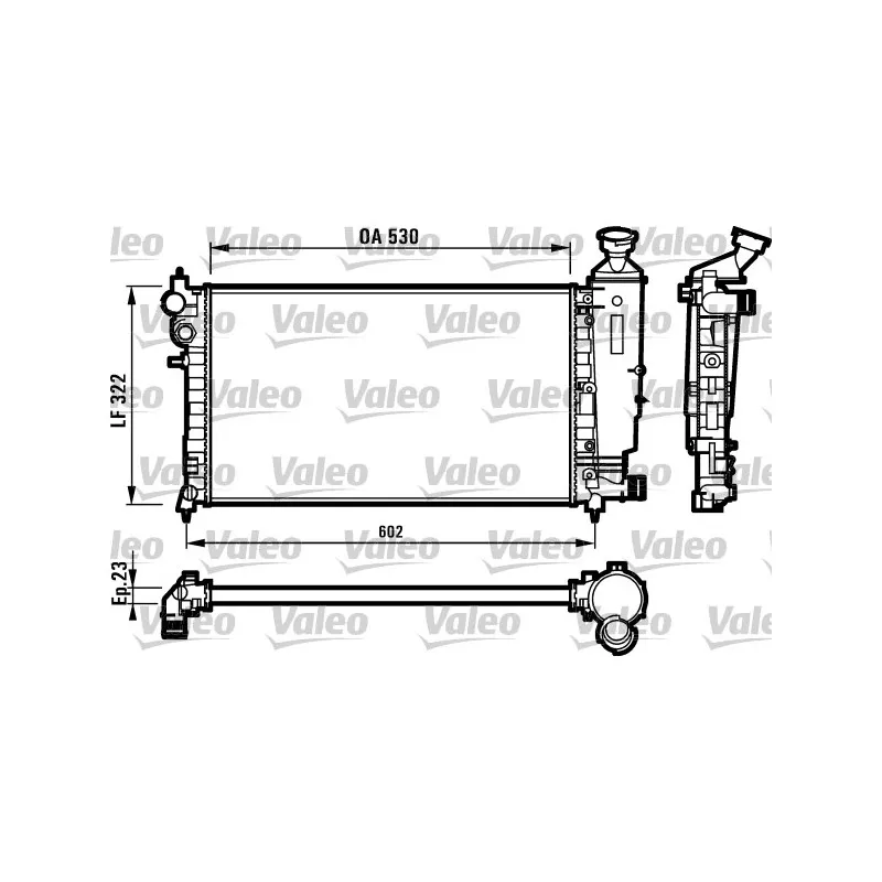 Radiateur, refroidissement du moteur VALEO 731526