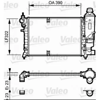 Radiateur, refroidissement du moteur VALEO 731528