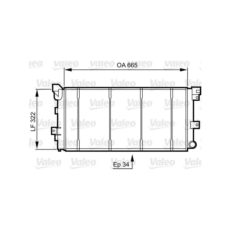 Radiateur, refroidissement du moteur VALEO 731531