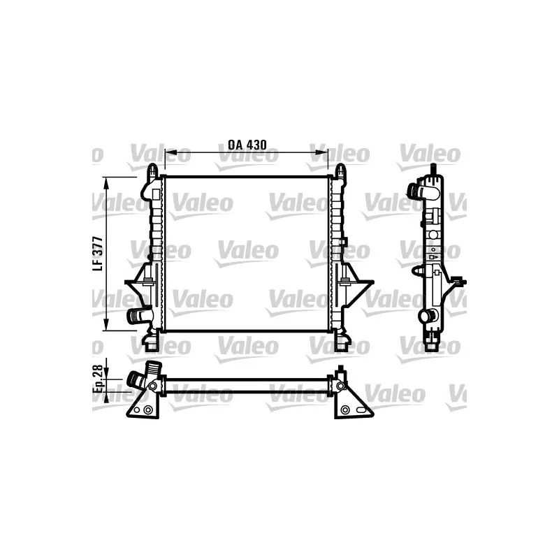 Radiateur, refroidissement du moteur VALEO 731552