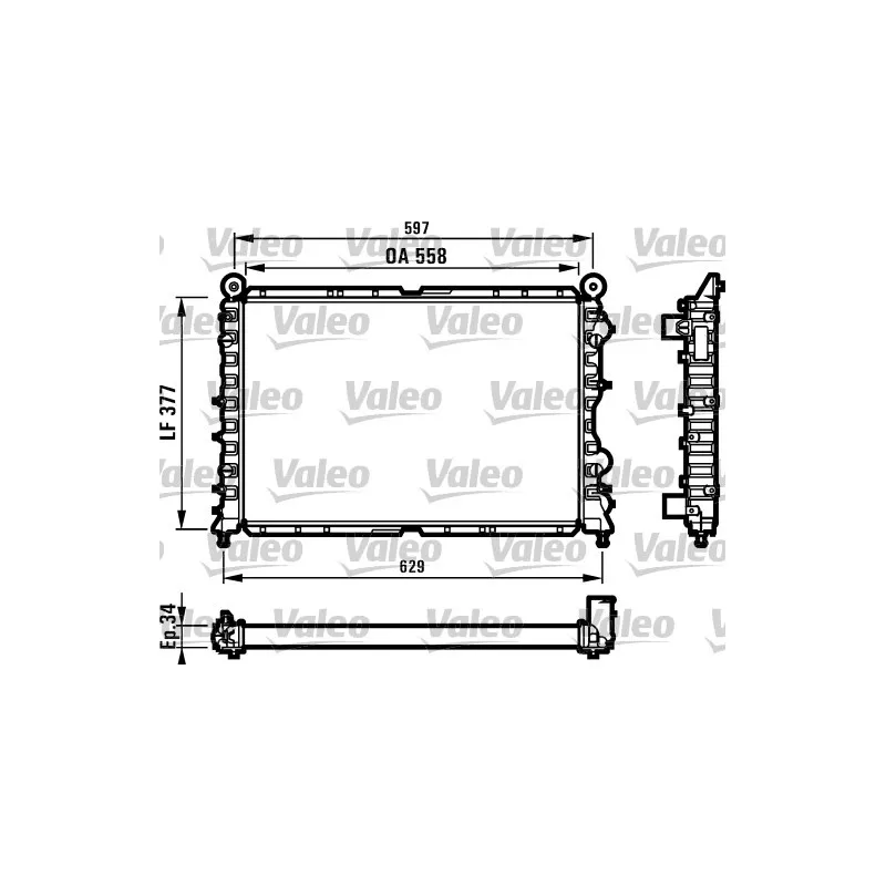 Radiateur, refroidissement du moteur VALEO 731561
