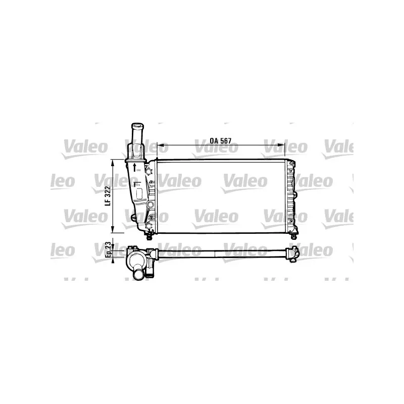 Radiateur, refroidissement du moteur VALEO 731562
