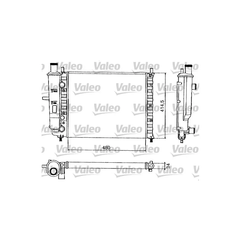Radiateur, refroidissement du moteur VALEO 731582