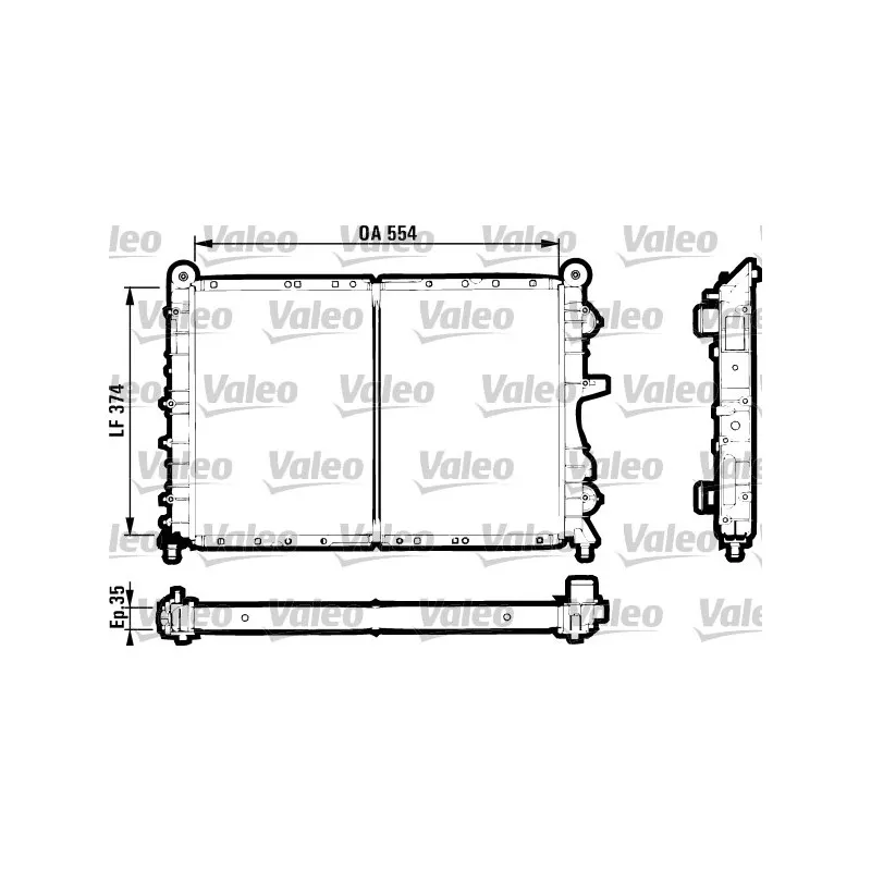 Radiateur, refroidissement du moteur VALEO 731589