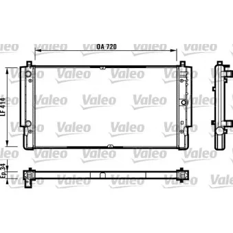 Radiateur, refroidissement du moteur VALEO 731616