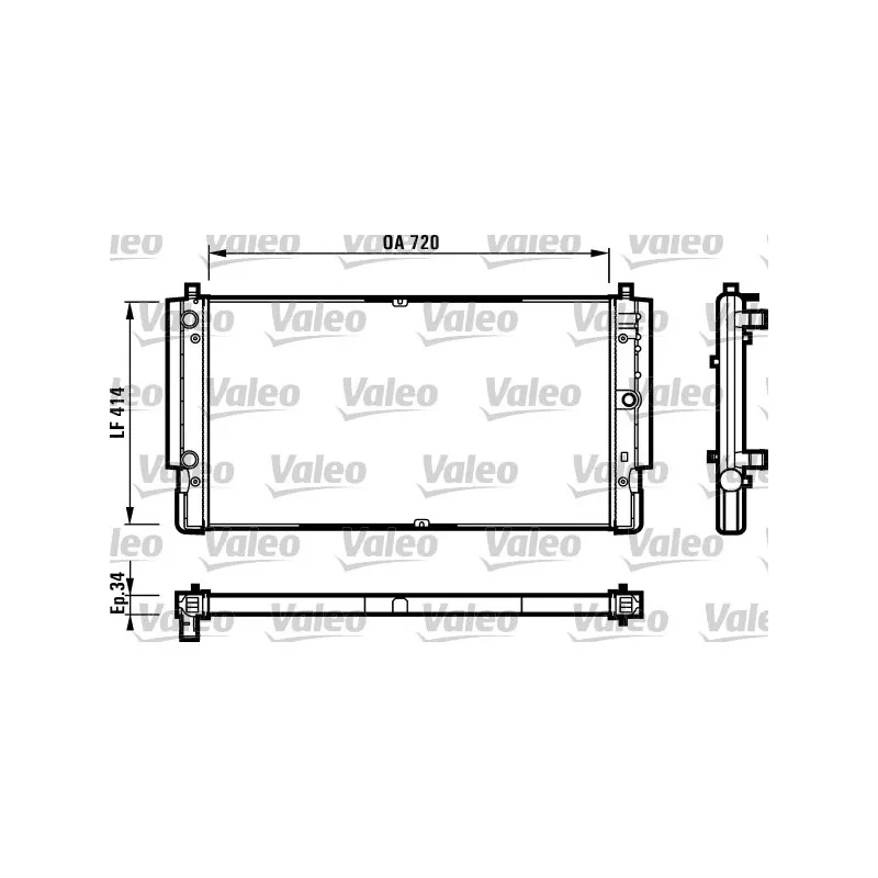 Radiateur, refroidissement du moteur VALEO 731616