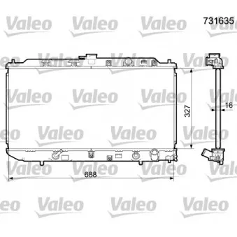 Radiateur, refroidissement du moteur VALEO 731635