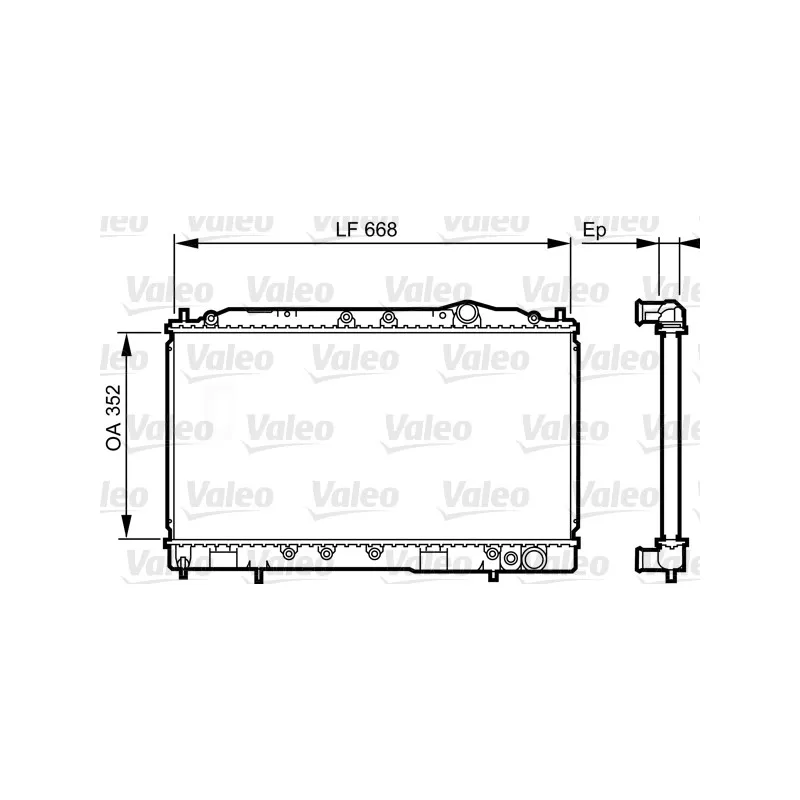 Radiateur, refroidissement du moteur VALEO 731639