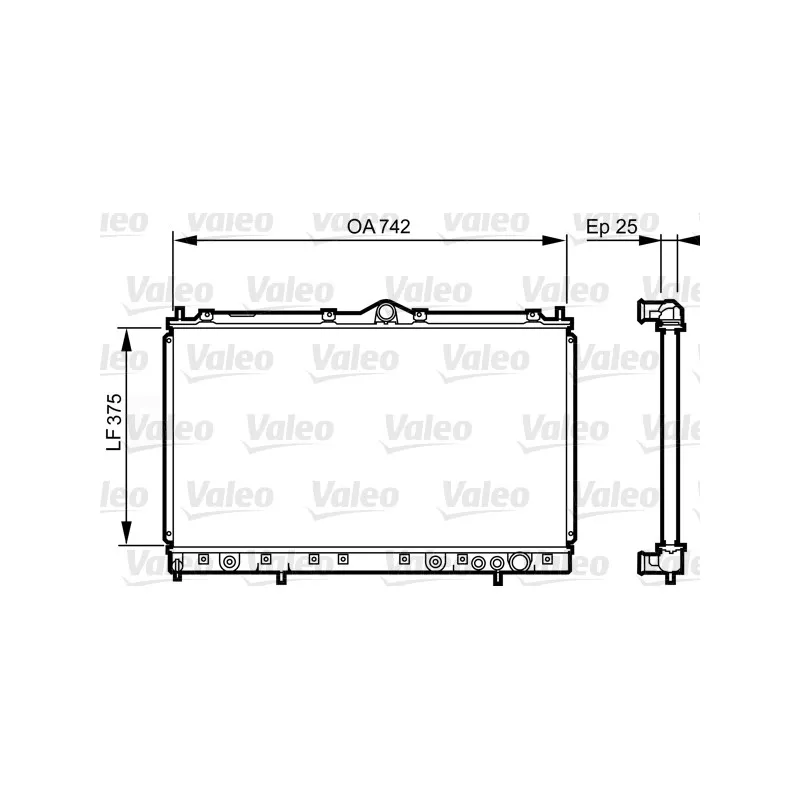 Radiateur, refroidissement du moteur VALEO 731641
