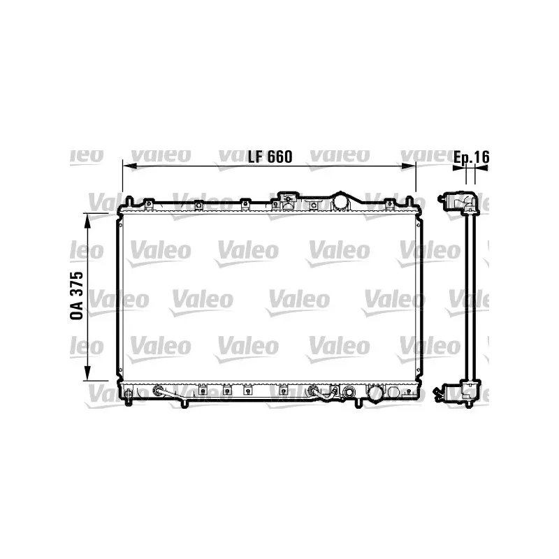 Radiateur, refroidissement du moteur VALEO 731648