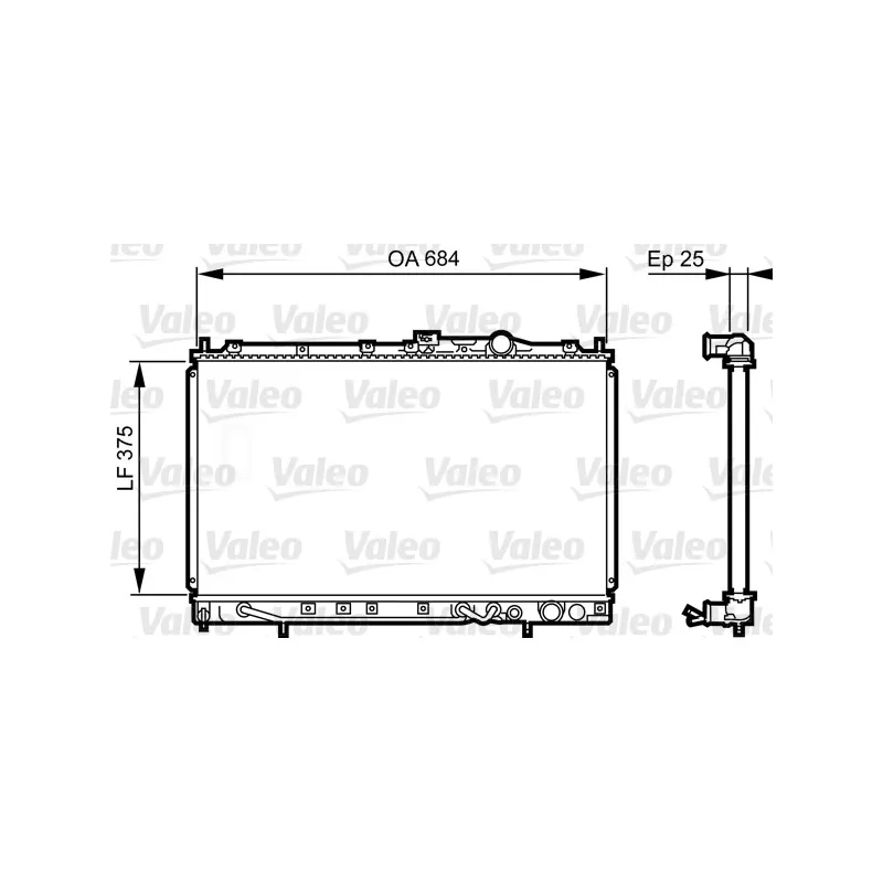 Radiateur, refroidissement du moteur VALEO 731649
