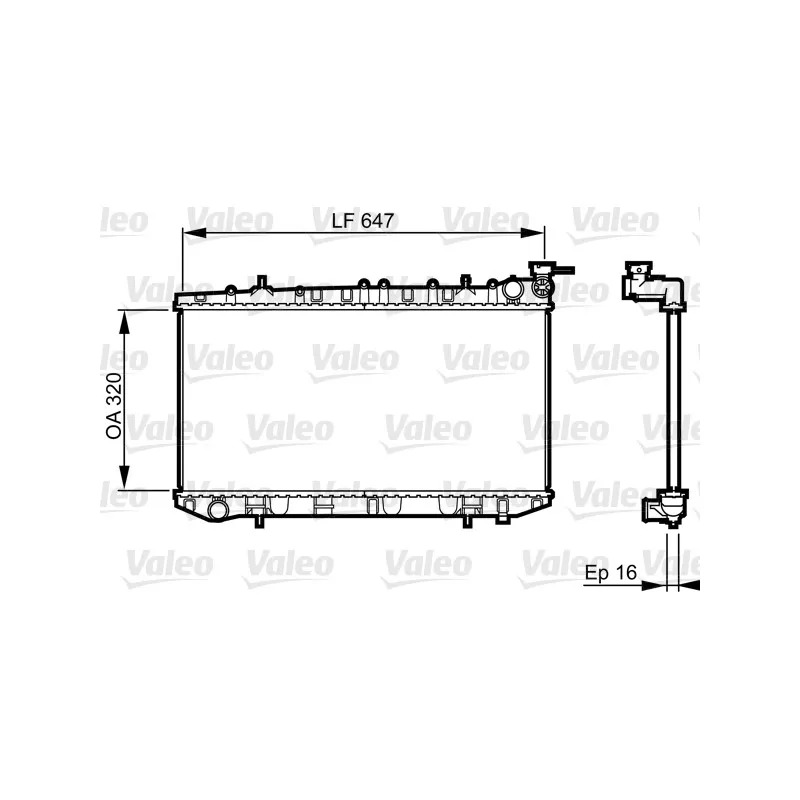 Radiateur, refroidissement du moteur VALEO 731664