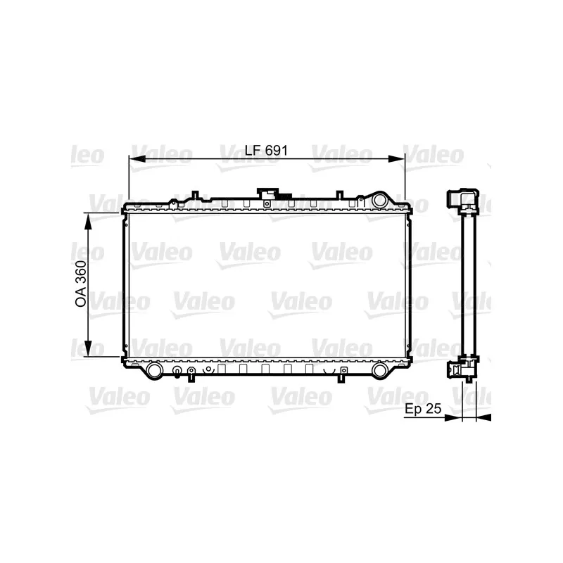 Radiateur, refroidissement du moteur VALEO 731674