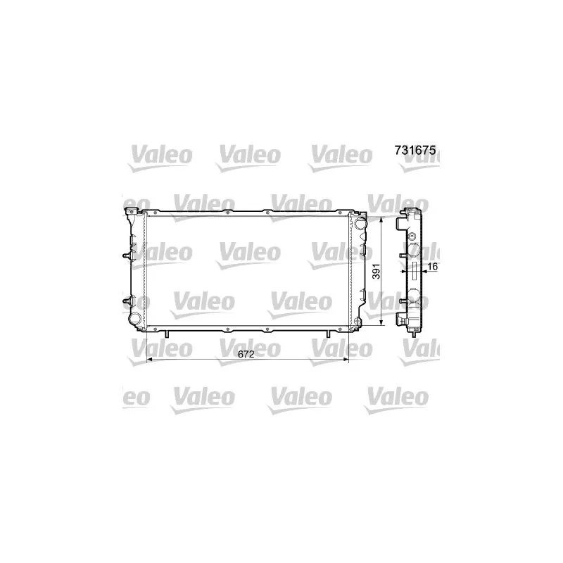 Radiateur, refroidissement du moteur VALEO 731675
