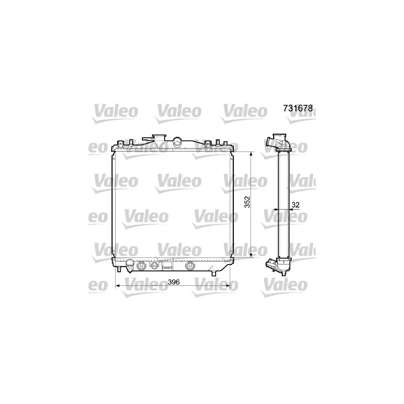 Radiateur, refroidissement du moteur VALEO 731678