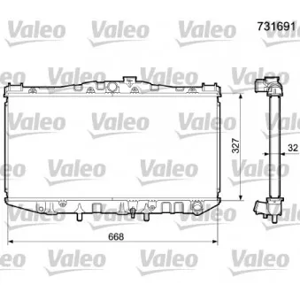 Radiateur, refroidissement du moteur VALEO 731691