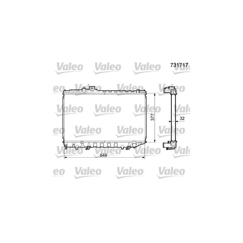 Radiateur, refroidissement du moteur VALEO 731717
