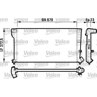 Radiateur, refroidissement du moteur VALEO 731744