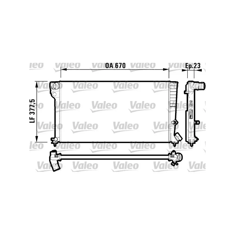 Radiateur, refroidissement du moteur VALEO 731744