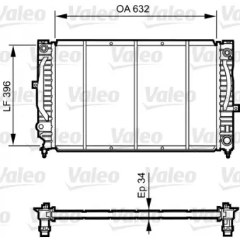 Radiateur, refroidissement du moteur VALEO 731756