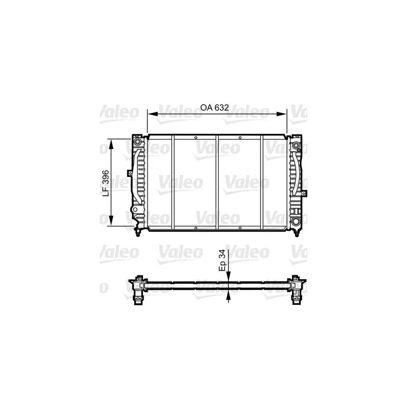 Radiateur, refroidissement du moteur VALEO 731756